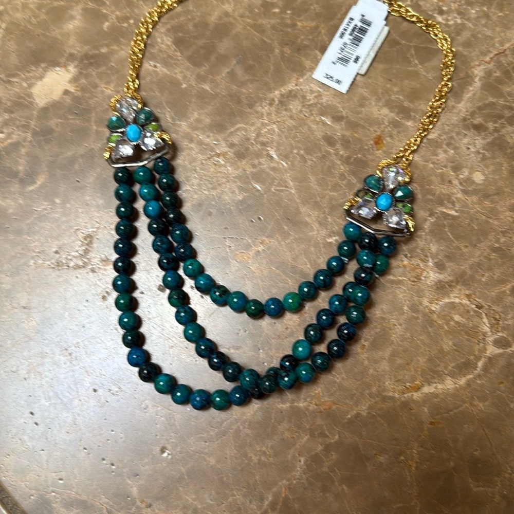 Alexis Bittar Gold and Green Necklace with Elegant Design - Picture 4 of 4